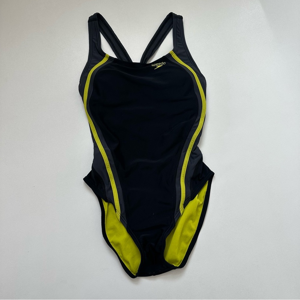 Speedo One Piece Quantum Splice Bathing Suit Womens Size 6